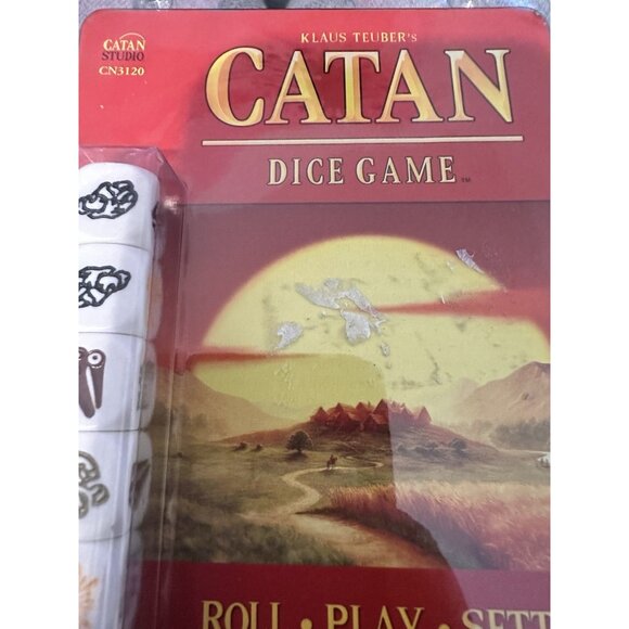 Catan Dice Game Klaus Teuber's Roll Play Settle Portable Travel New - Picture 2 of 3